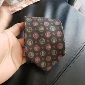 Givenchy 100% Silk Elegant Brown Patterned Men's Tie